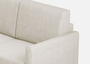 Divano Angolare 6 Posti 281x241x85 cm Karay in Tessuto Latte
