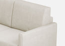 Divano Angolare 6 Posti 281x221x85 cm Karay in Tessuto Latte
