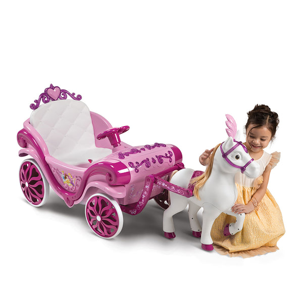 sconto Carrozza Delle Principesse Disney Elettrica Con Cavallo 7,2V Rosa