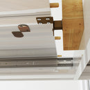 Tavolo da Pranzo Allungabile 120-160x80x78 cm per 4-6 Persone con Pannelli a Ribalta in Legno Bianco 