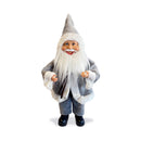Pupazzo Babbo Natale H40 cm con Minilucciole Grigio