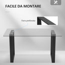 Set 2 Gambe per Tavolo Rettangolari Stile Industriale 60x8x72 cm Capacità 60 kg in Acciaio Nero  