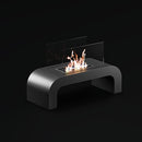 Camino a Bioetanolo da Pavimento 75,5x30x45,5 cm 2000W 1,5L Trento Nero 