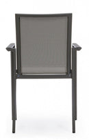 Set 4 Sedie da Giardino 56,2x60x88h cm con Braccioli Konnor Antracite