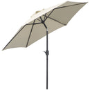 Ombrellone da Giardino Ø2.7x2.35 m Palo Ø38 mm in Alluminio Inclinabile Bianco 