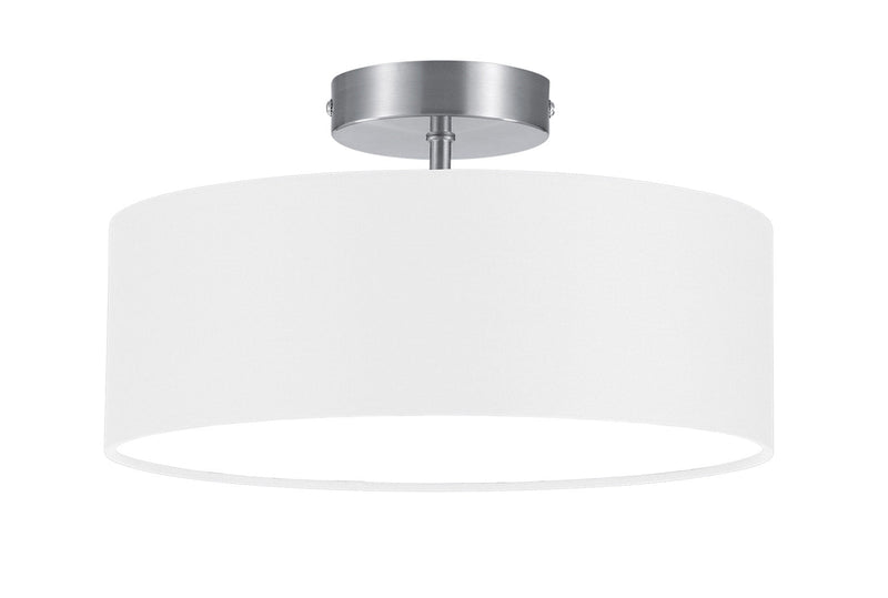 Plafoniera da Interno Attacco E14 in Metallo Nichel Opaco