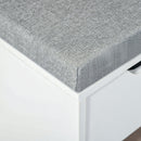 Panca Scarpiera Salvaspazio 101x29x47,5 cm in Legno truciolare Bianco