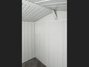 Casetta Box da Giardino in Lamiera di Acciaio Porta Utensili 360x430x210 cm Enaudi Bianca