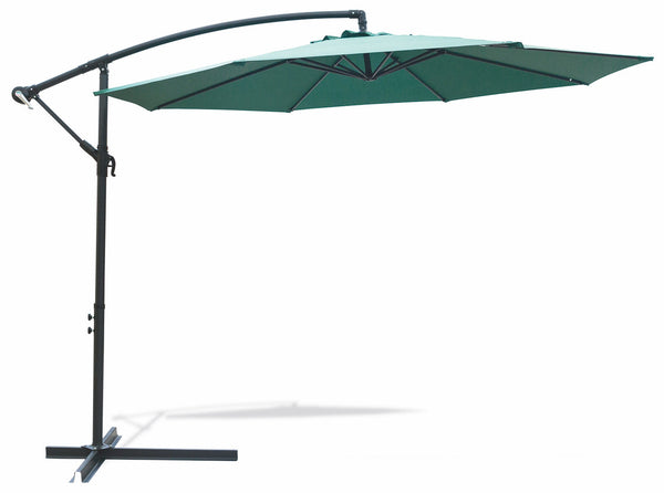 Parasol de jardin aluminium Ø3m déporté avec manivelle verte Soriani Lampara prezzo