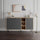Madia Clara rovere oak 3 ante antracite 142x35,5x83h cm