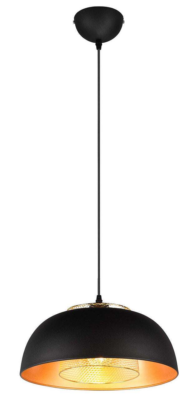 Lampada a Sospensione da Interno Attacco E27 in Metallo Nero Opaco prezzo