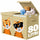 Box Contenitore per Giocattoli 62,5x31,5x40 cm Pieghevole Doppio Scomparto 80L Design Animali in Tessuto Oxford Beige
