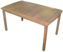 Tavolo Rettangolare da Giardino 150x90 cm in Legno Teak Vorghini Filicudi