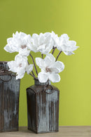 Set 3 Fiori Artificiali di Magnolia Altezza 63 cm Bianco