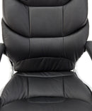 Sedia Poltrona Presidenziale da Ufficio in Similpelle Bozzini Excelsior Nero