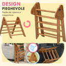 Triangolo da Arrampicata Pieghevole per Bambini 90x64x70 cm in Legno di Faggio Marrone chiaro