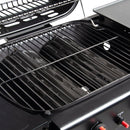 Barbecue a Gas Cheffo a 3 Fuochi Accensione Piezoelettrica 130,5x50,5x93 cm Potenza 8,5 kW in Acciaio Nero      