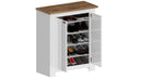 Scarpiera 2 Ante 84x42x100 cm Figo 2A Bianco Opaco/Rovere Wotan  