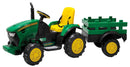 Trattore Elettrico per Bambini 12V con Rimorchio Kidfun Dusselforf Verde