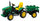 Tracteur électrique pour enfants 12V avec remorque Kidfun Dusselforf Vert
