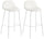 Lot de 2 Tabourets 42x43x91,5 cm en Simili Cuir Blanc