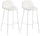 Lot de 2 Tabourets 42x43x91,5 cm en Simili Cuir Blanc