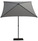 Ombrellone da Giardino 2x2 m Palo Ø38 mm in Alluminio Tessuto Dralon Acrilico Border Grigio