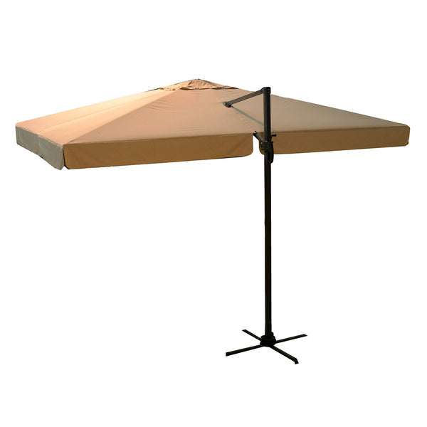 Parasol de jardin en porte-à-faux carré décentralisé avec ouverture et fermeture à manivelle 3x4m acquista