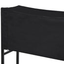 Portalegna per Camino 122x35x123 cm in Acciaio con Copertura  Nero