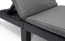 Lettino Prendisole da Giardino 195x65x25,5 cm con Cuscino in Resina Keter Daytona Antracite