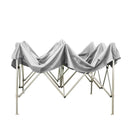 Gazebo Richiudibile Pieghevole 3x4,5m in Acciaio e PVC Impermeabile Bianco