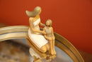 Donna Wood con Bambina 10x5,5x11,5 cm in Poliresina