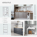 Torre Montessoriana per Bambini 3-6 Anni 40x50x90 cm con Altezza Regolabile in MDF Bianco  