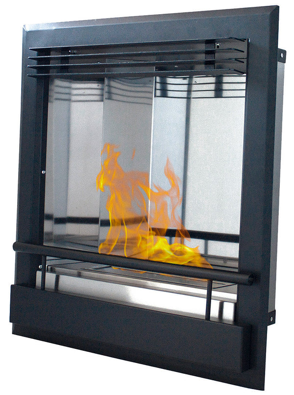 sconto Cheminée bioéthanol encastrable Karlsen 62,5x60 cm Noir Insert