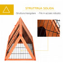 Gabbia per Conigli in Legno di Abete 118x50x45 cm 