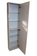 Mobile da Bagno a Colonna 1 Anta in Melaminico 40x18x160cm TFT Giava Pino Grigio