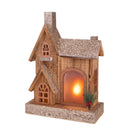 Casetta con 18 Led H34 cm in Legno