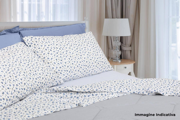 Ensemble de draps en coton au-dessus et au-dessous avec coins et taies d'oreiller Cober Rose Rose différentes tailles acquista