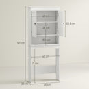 Mobile Sopra WC con Armadietto 65x22x161 cm in Legno Bianco   