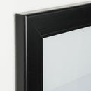 Bacheca con Apertura a Battente 51,5x79,0x2,3 cm in Alluminio Nera