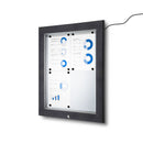Bacheca da Esterno con Apertura a Ribalta 58,5x76x4,7 cm in Alluminio con Led Grigio Antracite