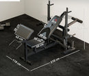Panca da Palestra Regolabile con Supporto per Bilanciere 210x110x103-123 cm in Acciaio e PU Nero