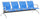 Tosini Blu Banc de Bureau pour Salle d'Attente 4 Places en Acier