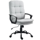Sedia da Ufficio Ergonomica 63x70x102-112 cm Altezza Regolabile e Dondolo Grigio    