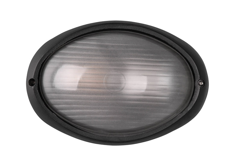 Plafoniera da Esterno Attacco E27 in Alluminio Nero Opaco