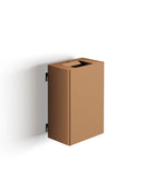 Pattumiera a Muro a 1 Scomparto da 35 L 39x25x56 cm con Contenitore Interno in Acciaio Verniciato Corten 