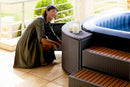 Mobiletto SPA con Ante per Vasca Idromassaggio Quadrate 110x30x58 cm Grigio