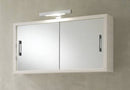Specchiera 2 Ante in Melaminico 130x18x47,5cm TFT Giava Pino Bianco
