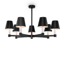 Lampada pendente Modern in Metallo Tet-a-tet Nero