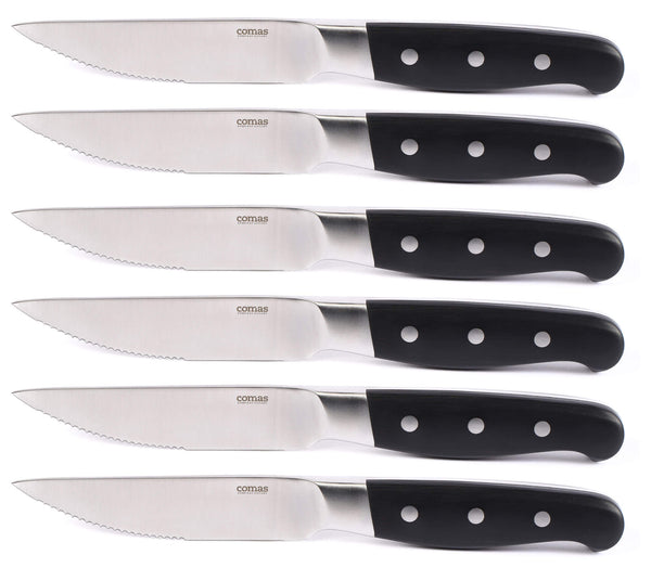 Set de 6 Couteaux à Steak Lame Dentée Manche Bois d'Aconcagua acquista